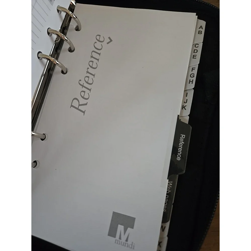 Mundi 2004-6 Daily Planner/ID Slots/Address Book/Month At Glance Red Fabric Zip
